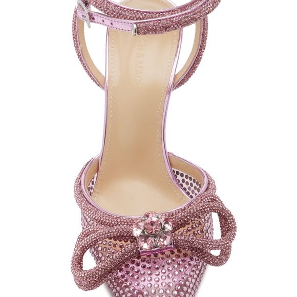 MACH & MACH Pink Double Bow 100 Crystal PVC Pumps Size Euro 41 - Picture 4 of 4